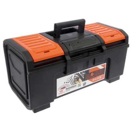 Ящик с органайзером BLOCKER Boombox BR3941 48x26.8x23.6 см 19'' черный/оранжевый