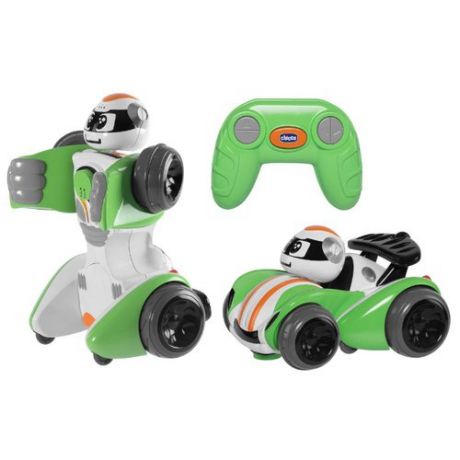 Интерактивная игрушка робот-трансформер Chicco Robochicco зеленый/черный/белый/оранжевый