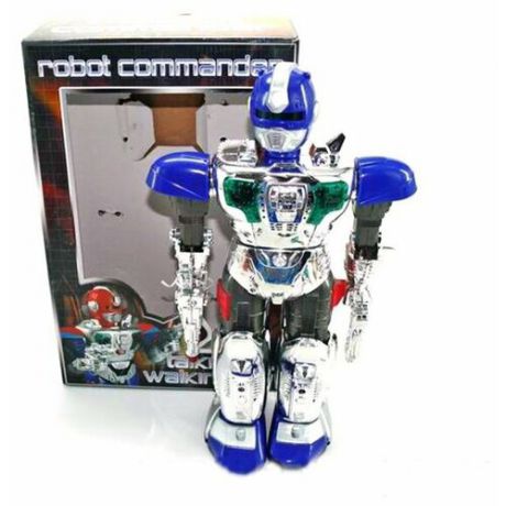 Робот Shantou Gepai Robot Commander JL-728D серебристо-синий