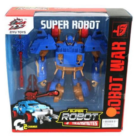 Трансформер Ziyu Toys Робот-машина L015-13 сине-золотой