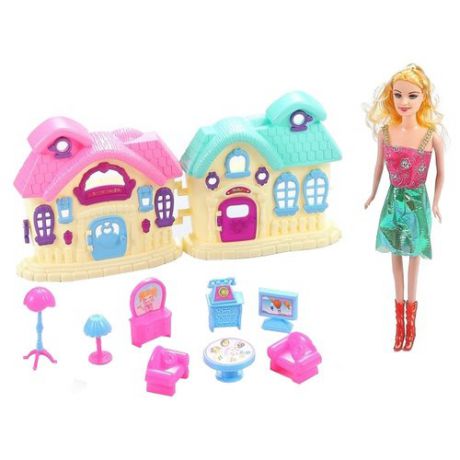 Dolly Toy кукольный домик Летние краски DOL0803-003, розовый/голубой