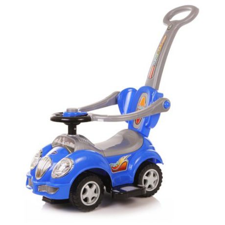 Каталка-толокар Baby Care Cute Car (558) со звуковыми эффектами синий/серый