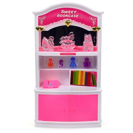 Dolly Toy Книжный шкаф (DOL0803-026) белый/розовый