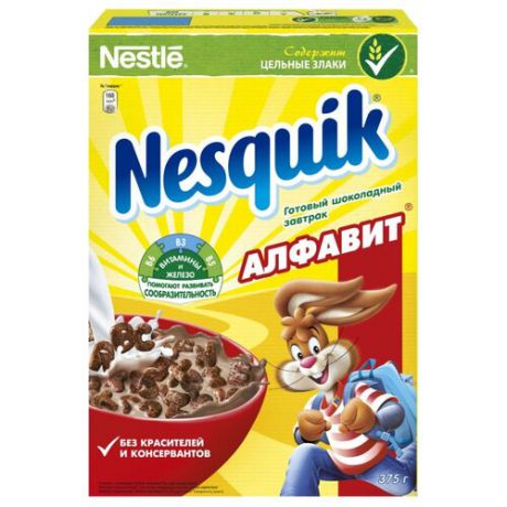 Готовый завтрак Nesquik Алфавит, коробка, 375 г