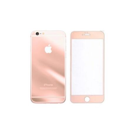 Защитное стекло CaseGuru зеркальное Front & Back для Apple iPhone 6 Plus/6S Plus Logo rose gold