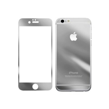 Защитное стекло CaseGuru зеркальное Front & Back для Apple iPhone 6 Plus/6S Plus Logo gray
