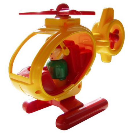 Вертолет Форма Детский сад (С-122-Ф) 21.5 см желтый/красный