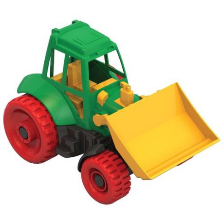Трактор Нордпласт с грейдером (059) 27.5 см красный/желтый/зеленый