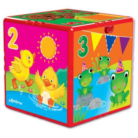 Интерактивная развивающая игрушка Азбукварик Говорящий кубик. Счёт, формы, цвета разноцветный