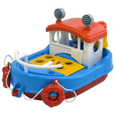 Лодка Форма Детский сад - Ботик Дельфин (С-120-Ф) 21.5 см синий/красный