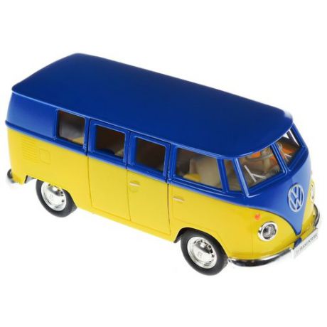 Микроавтобус RMZ City Volkswagen T1 Transporter (554025M) 1:32 синий с желтым