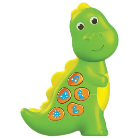 Интерактивная развивающая игрушка Азбукварик Чудо-огоньки Динозаврик зеленый