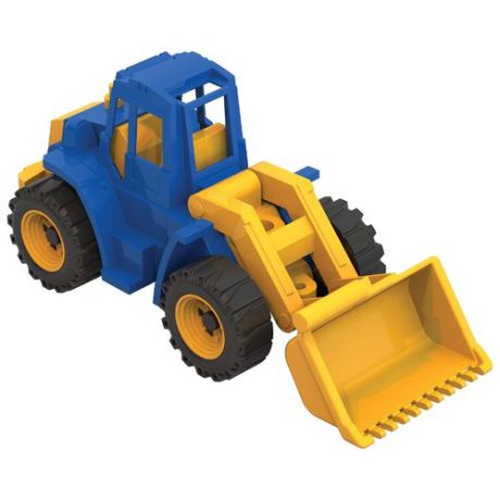 Трактор Нордпласт Ангара с грейдером (140) 35.5 см синий/желтый