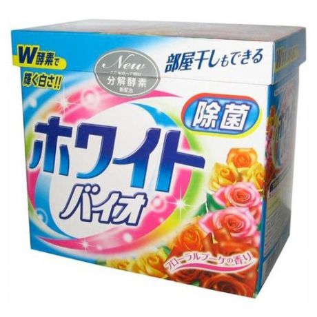 Стиральный порошок Nihon Detergent Wins White Bio Plus Antibacterail с цветочным ароматом 0.8 кг картонная пачка