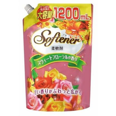 Кондиционер-ополаскиватель для белья с цветочным ароматом Nihon Detergent 1.2 л пакет