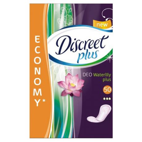 Discreet прокладки ежедневные Deo Water Lily Plus 50 шт.