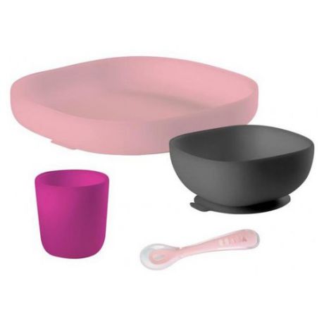 Комплект посуды Beaba Meal Set розовый