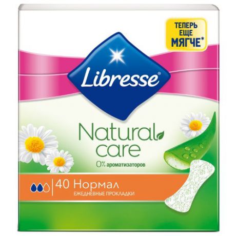 Libresse прокладки ежедневные Natural Care Normal daily 40 шт.