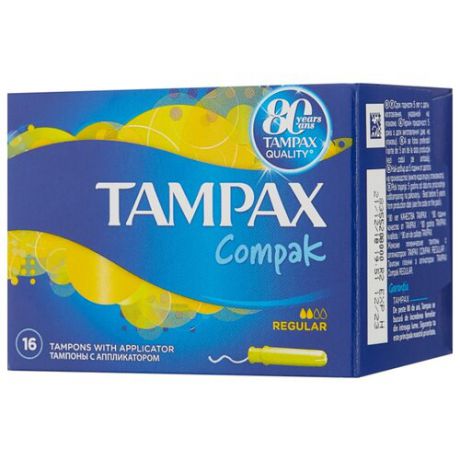 TAMPAX тампоны Compak Regular 16 шт.