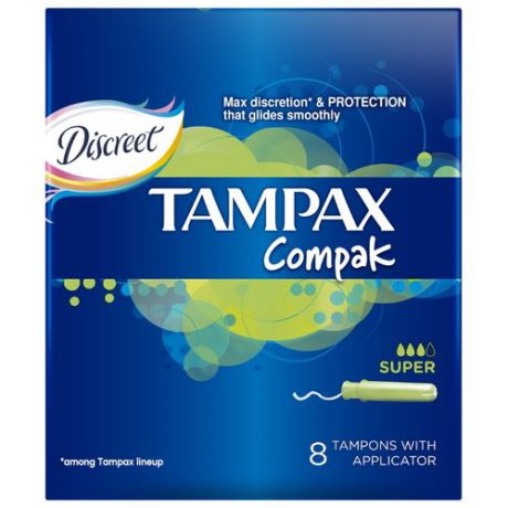 TAMPAX тампоны Compak Super 8 шт.