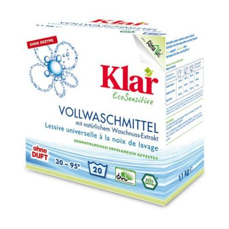 Стиральный порошок Klar Vollwaschmittel (для белого и прочноокрашенного белья) 1.1 кг картонная пачка