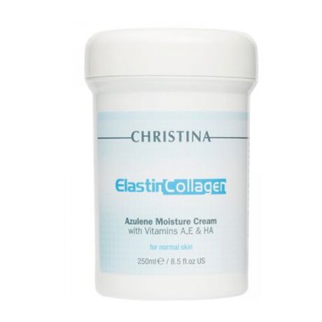 Christina Elastincollagen Azulene Moisture Cream With Vitamins A, E & Ha For Normal Skin Увлажняющий крем для лица, 250 мл