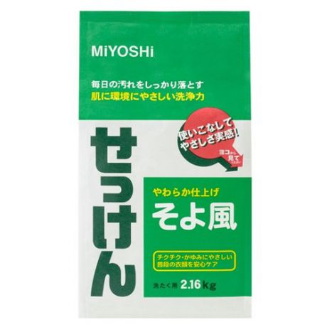 Стиральный порошок Miyoshi На основе натуральных компонентов с ароматом цветочного букета 2.16 кг пластиковый пакет