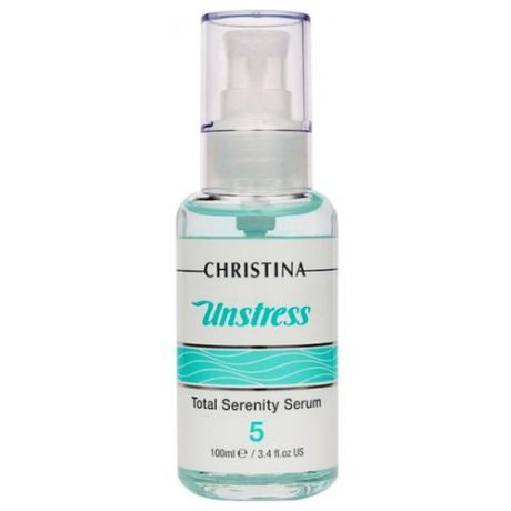 Christina Unstress Total Serenity Serum Успокаивающая сыворотка Тоталь (шаг 5) для лица, шеи и декольте, 100 мл