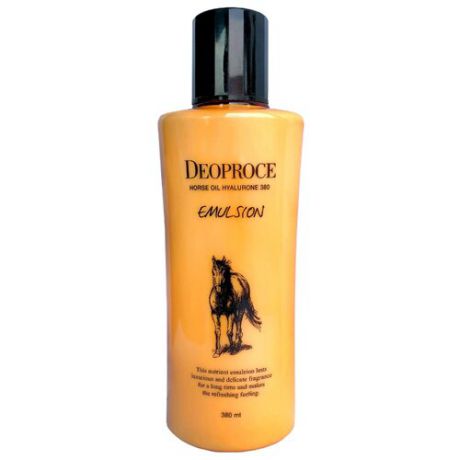 Deoproce Horse Oil Hyalurone Emulsion Эмульсия для лица с гиалуроновой кислотой и лошадиным жиром, 380 мл