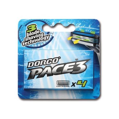 Сменные лезвия Dorco Pace 3 , 4 шт.