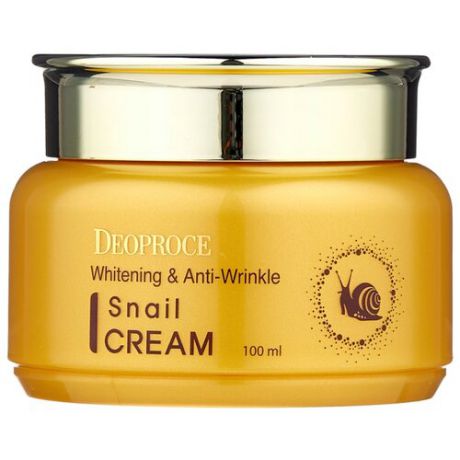 Deoproce Whitening And Anti-Wrinkle Snail Cream Крем для лица с экстрактом улитки, 100 мл
