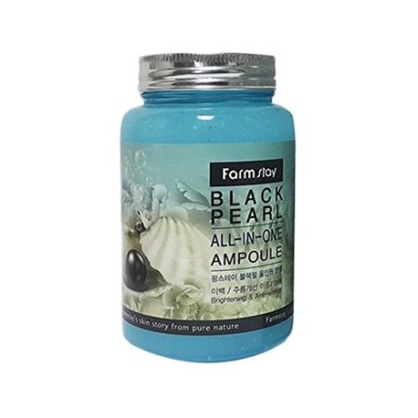 Farmstay All-In-One Black Pearl Ampoule Сыворотка для лица с черным жемчугом, 250 мл
