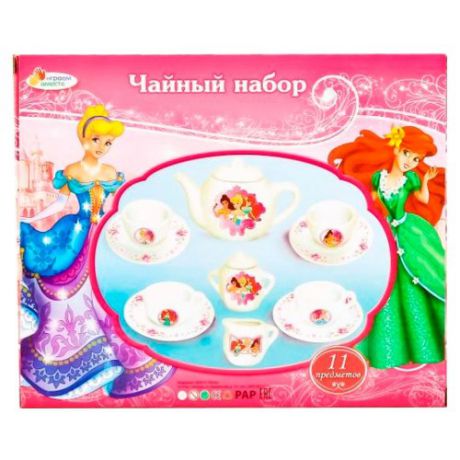 Набор посуды Играем вместе Принцессы CH0034-R2 розовый/белый
