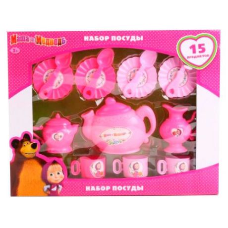Набор посуды Играем вместе Маша и Медведь B1473502-R розовый