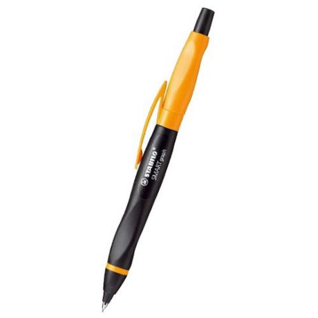 STABILO Механический карандаш Smartgraph со сменными грифелями HB, 0.7 мм, 3 шт. черный/оранжевый