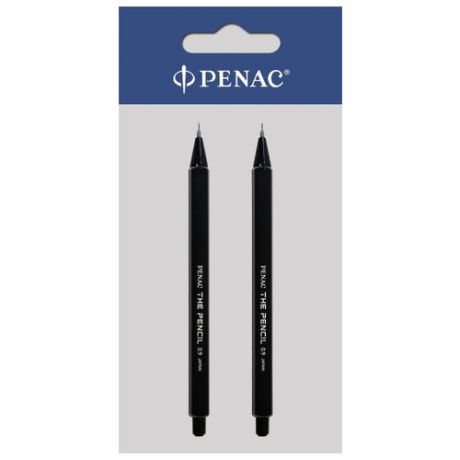 Penac Механический карандаш The Pencil HВ, 0.9 мм, 2 шт. черный