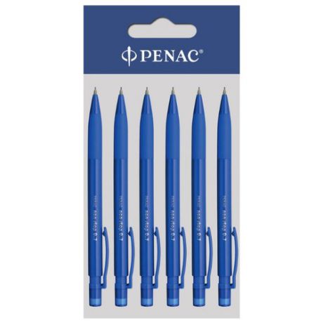 Penac Механический карандаш Non-Stop HВ, 0.7 мм, 6 шт. синий