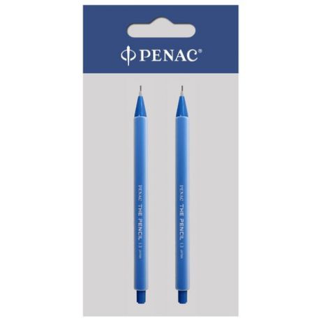 Penac Механический карандаш The Pencil HВ, 1.3 мм, 2 шт. синий