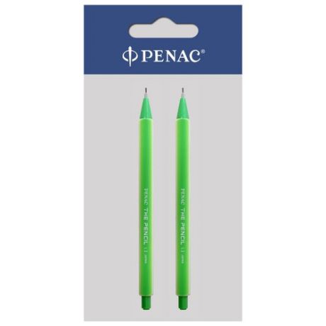 Penac Механический карандаш The Pencil HВ, 1.3 мм, 2 шт. зеленый