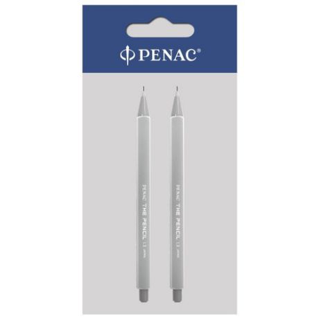 Penac Механический карандаш The Pencil HВ, 1.3 мм, 2 шт. серый