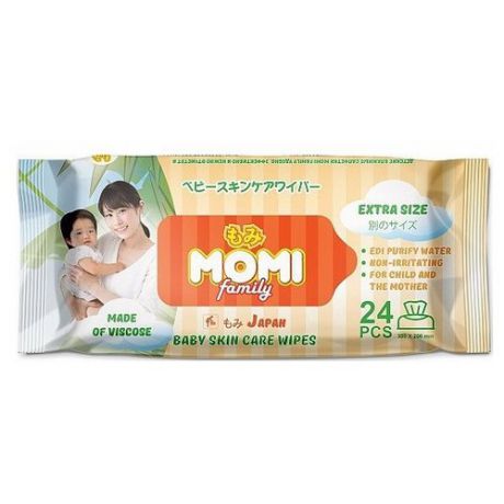 Влажные салфетки Momi Family Extra Size 24 шт.