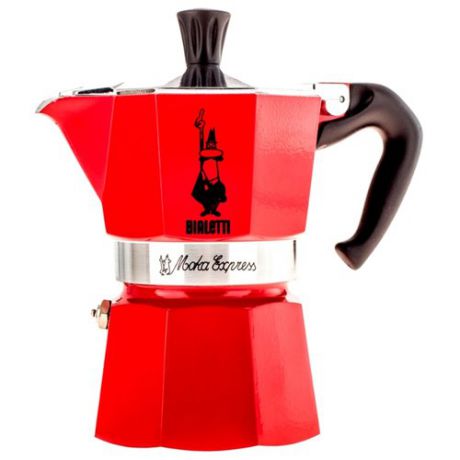 Кофеварка Bialetti Moka Express Color (3 чашки) красный