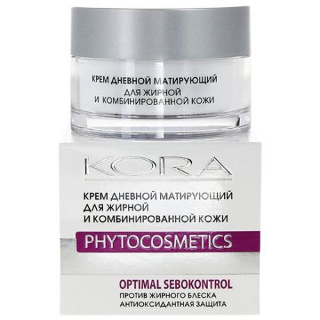 Kora Phytocosmetics Крем дневной матирующий для лица для жирной и комбинированной кожи, 50 мл