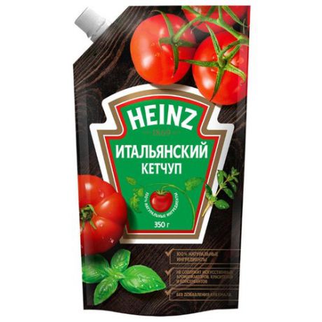 Кетчуп Heinz Итальянский с кайенским перцем, дой-пак 350 г
