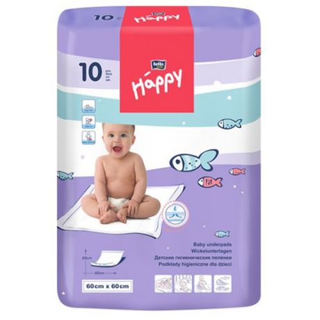 Одноразовые пеленки Bella Baby happy 60x60 10 шт.