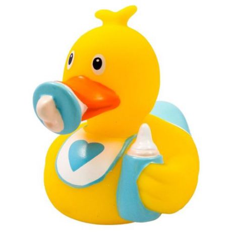 Игрушка для ванной FUNNY DUCKS Ребенок мальчик уточка (1849) желтый/голубой