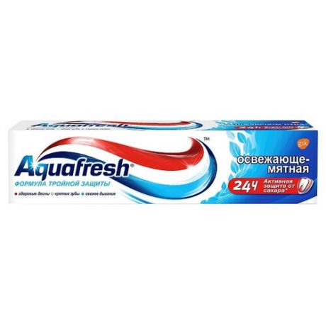 Зубная паста Aquafresh Тройная защита Освежающе-мятная, 50 мл