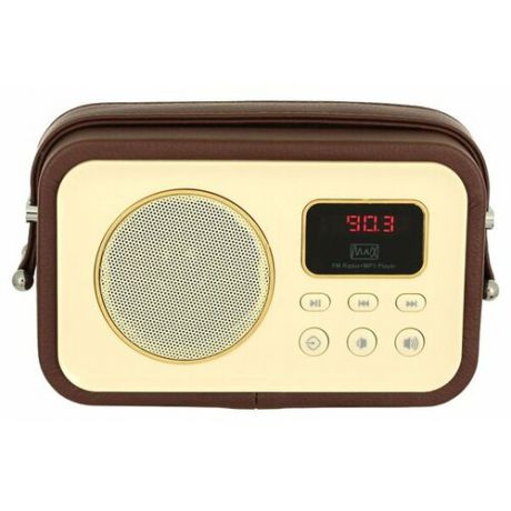 Радиоприемник Max MR-320 коричневый/желтый