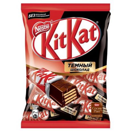 Конфеты KitKat Dark темный шоколад с хрустящей вафлей 185 г