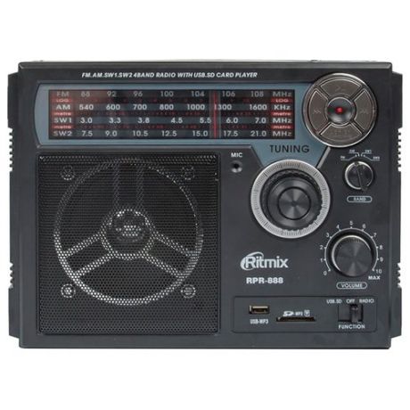 Радиоприемник Ritmix RPR-888 черный